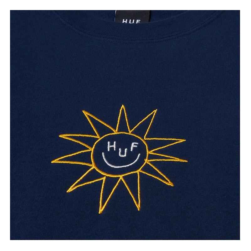 ハフ HUF SUN GUY EMBROIDERED CREWNECK クルーネック スウェット 