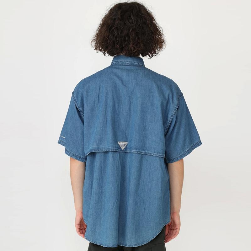 コロンビア Columbia バハマII デニムショートスリーブシャツ Bahama II Denim S/S Shirt  メンズ トップス 半袖シャツ pm0295 Columbia（コロンビア） バハマII デニムショートスリーブシャツ