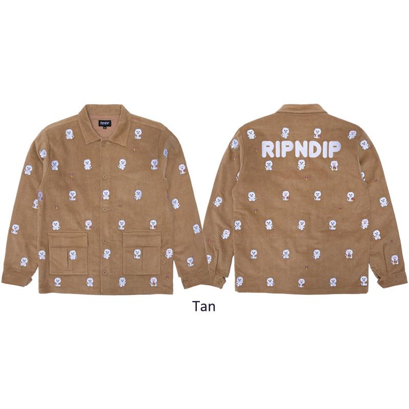 RIPNDIP コーデュロイ ダウンジャケット ベージュ RIPNDIP コーデュロイ ダウンジャケット ベージュ RIPNDIP