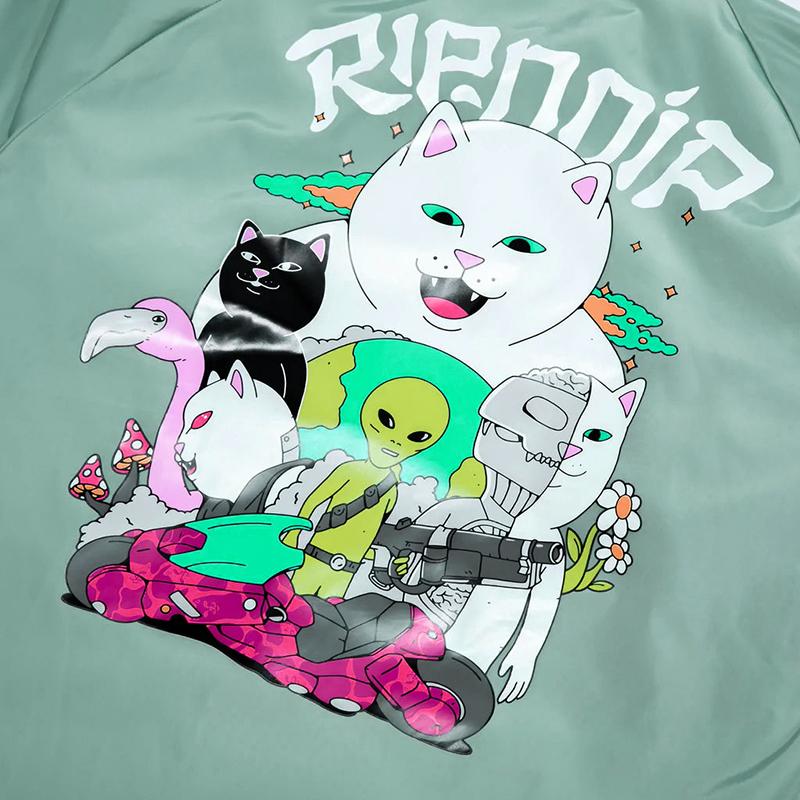 激レアLサイズRIPNDIP ゴッホ 猫 コーチジャケット 緑 リップンディップ RIPNDIP（リップンディップ） 【並行輸入】リップンディップ RIPNDIP
