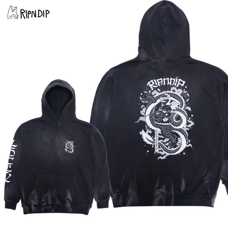 RIPNDIP リップンディップ Mystic Jerm Hoodie Black Faded Wash