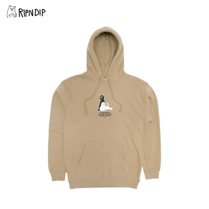 RIPNDIP リップンディップ Keep The Cats In Hoodie Sandstone