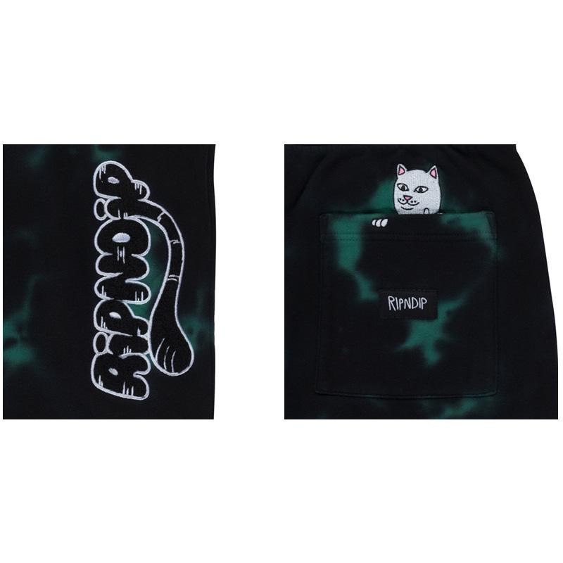 リップンディップ（RIPNDIP Ripntail Sweatpants Green/Black Tie Dye