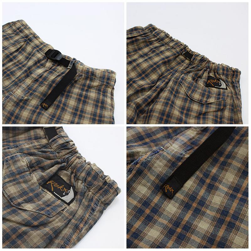 ROKX（ロックス） ROKX INDIGO CHECK SHORT インディゴチェック