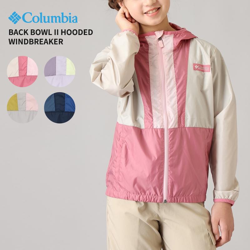 Columbia 子供用フード付きジャケット ピンク/オレンジ　手袋セット Columbia（コロンビア） バックボウルIIフーデッドウィンドブレーカー