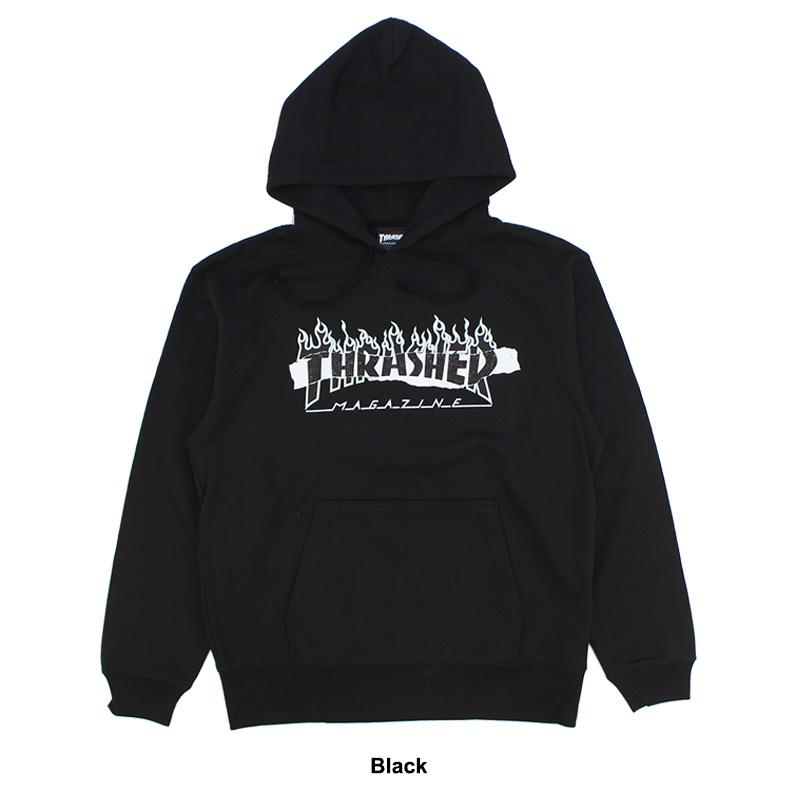 THRASHER スラッシャー SPLIT FLAME STICKER HOODIE (TH95335PL