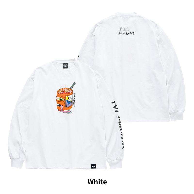 トイマシーン メンズ プリント 長袖Tシャツ ロンT TOY MACHINE  トップス ロングTシャツ ストリート スケーター tmpflt10 | TOY MACHINE | 08