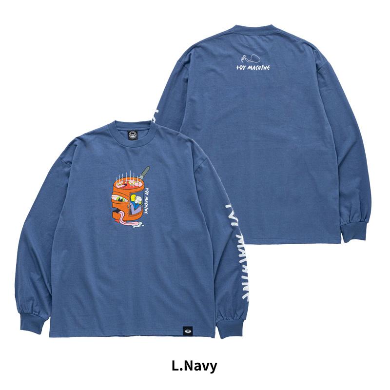 トイマシーン メンズ プリント 長袖Tシャツ ロンT TOY MACHINE  トップス ロングTシャツ ストリート スケーター tmpflt10 | TOY MACHINE | 10