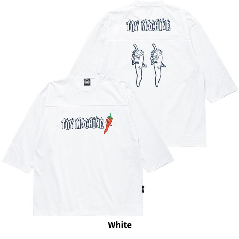 トイマシーン メンズ プリント 7分袖Tシャツ TOY MACHINE ペッパー セクト フットボールTシャツ 7分袖 トップス ロングTシャツ  tmpflt20 | TOY MACHINE | 07