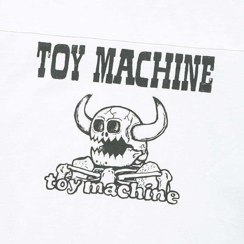 トイマシーン メンズ プリント 7分袖Tシャツ TOY MACHINE デス モンスター フットボールTシャツ 7分袖 トップス tmpflt21 | TOY MACHINE | 04