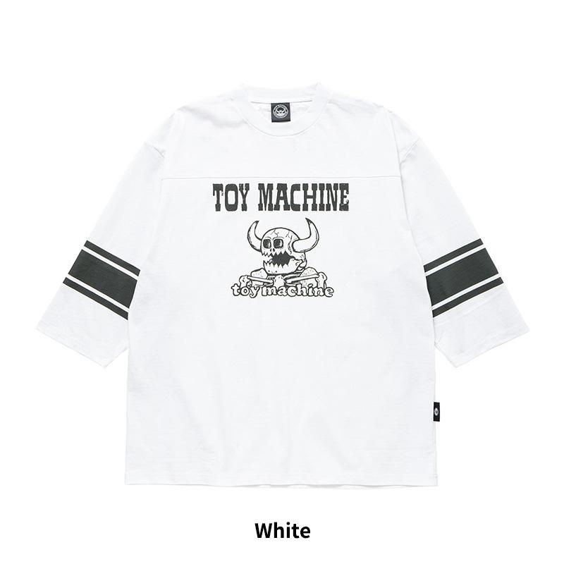 トイマシーン メンズ プリント 7分袖Tシャツ TOY MACHINE デス モンスター フットボールTシャツ 7分袖 トップス tmpflt21 | TOY MACHINE | 06
