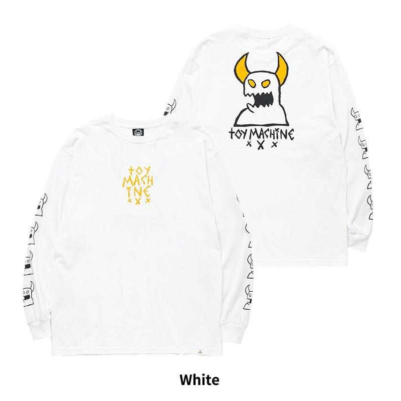 トイマシーン メンズ 長袖Tシャツ ロンT TOY MACHINE モンスター プリント SKETCHY MONSTER LONG TEE トップス スケーター tmpflt5 |  | 08