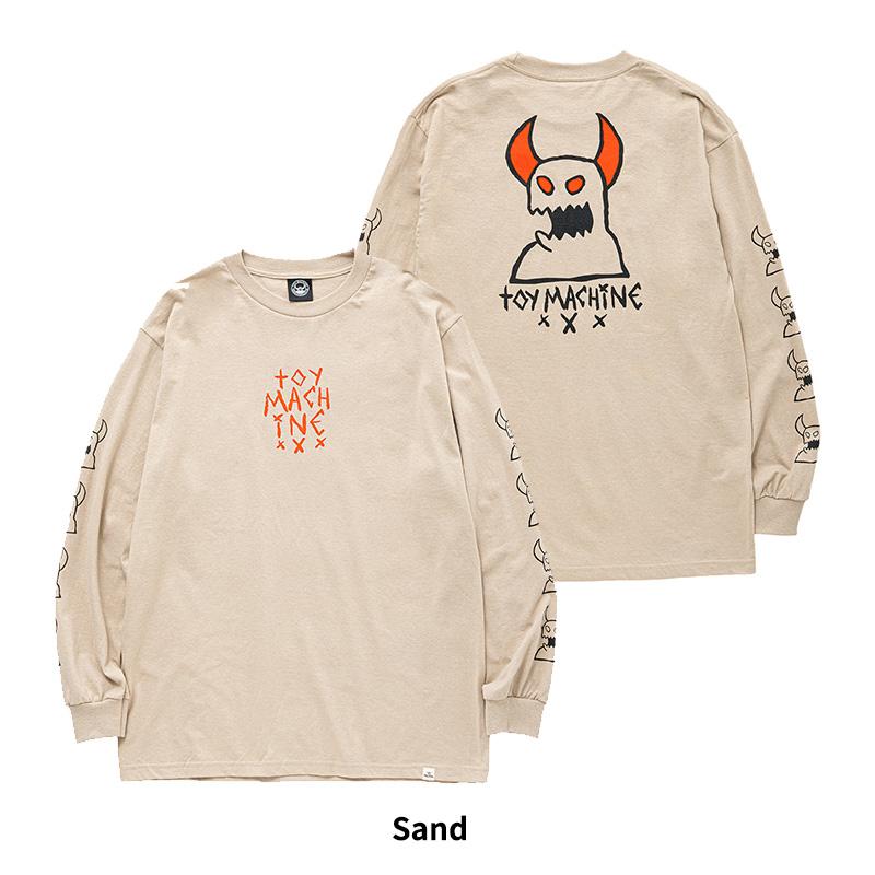 トイマシーン メンズ 長袖Tシャツ ロンT TOY MACHINE モンスター プリント SKETCHY MONSTER LONG TEE トップス スケーター tmpflt5 |  | 10