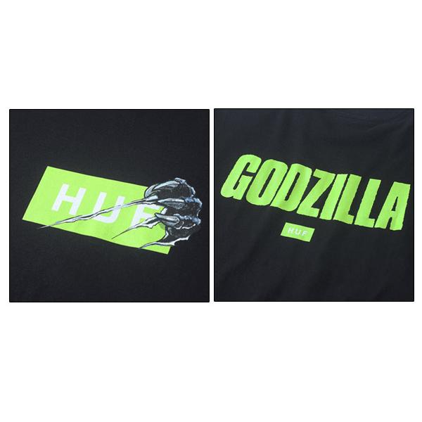 関税送料込♪HUF/GODZILLA BAR LOGO SS TEE HUF 【並行輸入】ハフ 半袖Tシャツ GODZILLA BAR LOGO S TEE