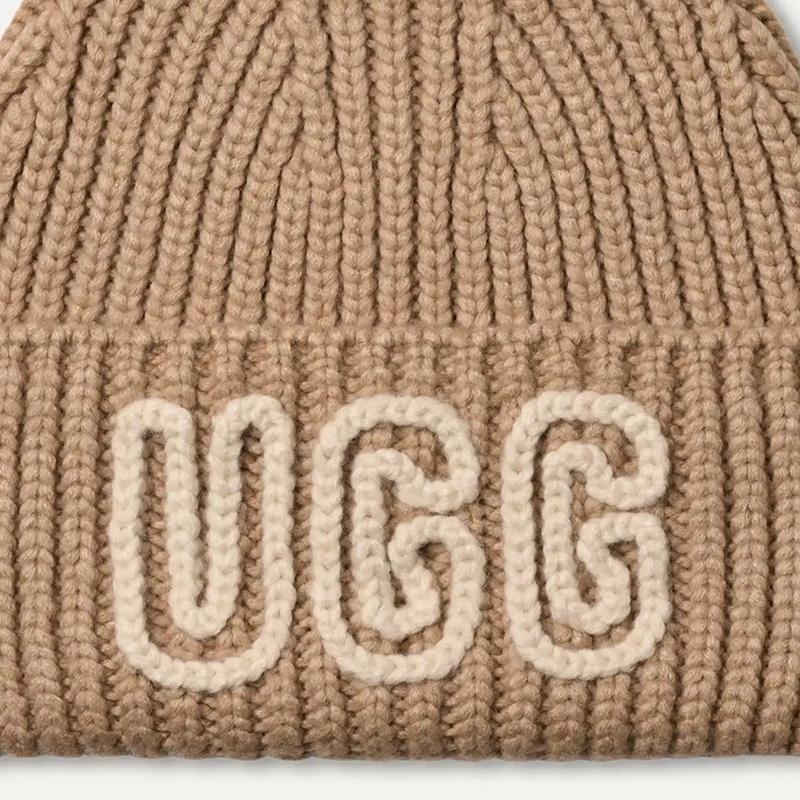 (取寄) アグ レディース チャンキー クラフテッド リブ ビーン UGG women Chunky Crafted Rib Bean Ochre Green UGG（アグ） レディース ニット帽 チャンキー クラフテッド リブ