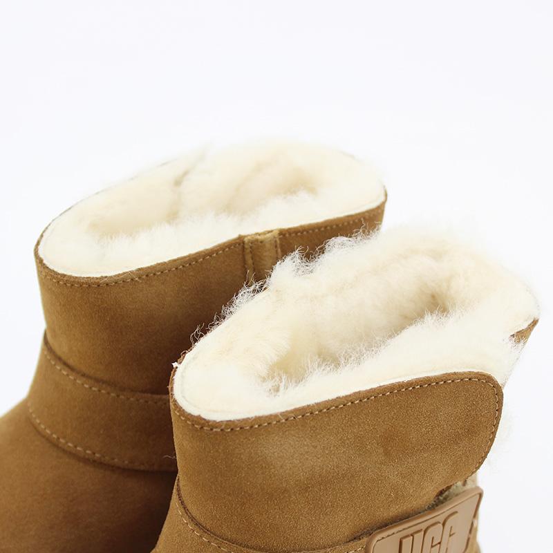 ほぼ未使用 UGG Mini Florence ムートンブーツ サイドジップ 黒 UGG (アグ) サイドジップ ムートンブーツ Classic Mini Zipper Tape