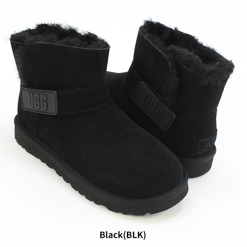 UGG ブラック ムートンブーツ Mini Bailey ブーツ UGG（アグ） ブーツ ムートンブーツ ベイリー ジップ ミニ BAILEY