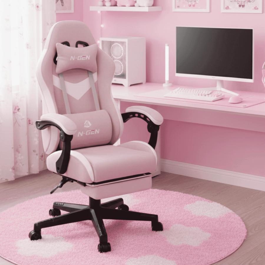 neo chair 【数量限定】ゲーミングチェア ピンク フットレスト