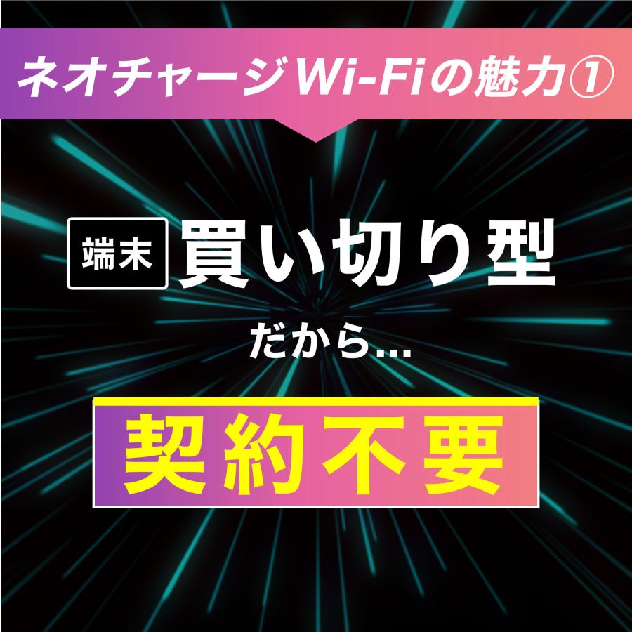 期間限定・特別価格】 ネオチャージwifi plus ポケットwifi 初回100GB