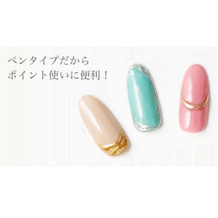 ネイルアート ミラーパウダー ペン ゴールド シルバー ミラーパウダー