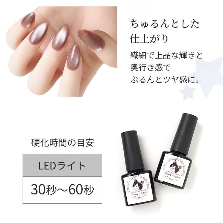 ネコジェルモア グロッシーマグネットジェル 全15色 内容量4ml LED/UV
