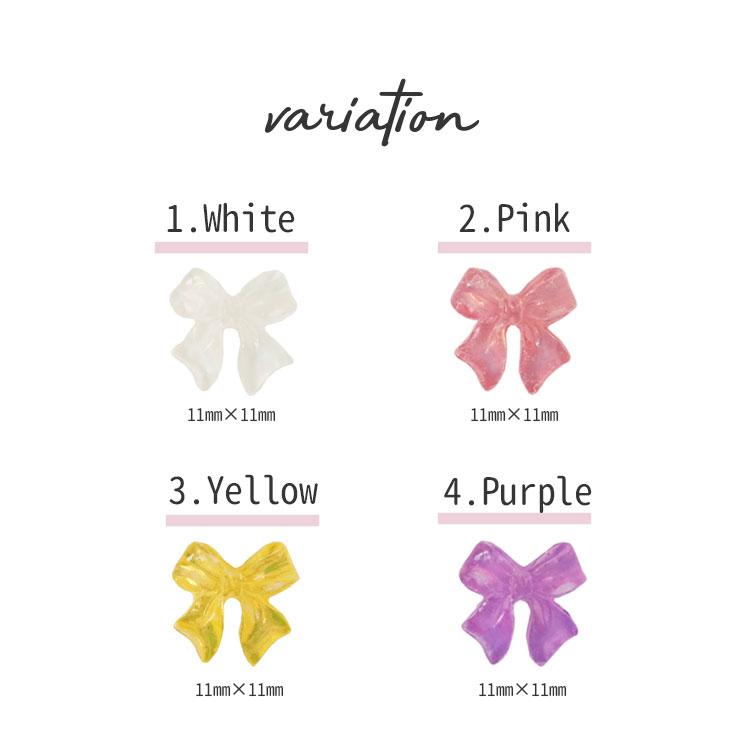 水色 リボン ネイルパーツ 12個 リボン/水色 - UrakoNailのネイルデザイン[No.8370701]｜ネイル