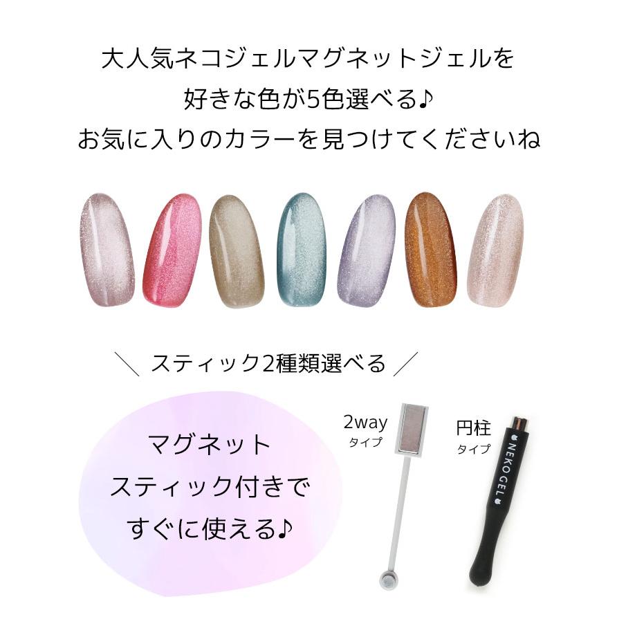 NEKO GEL 選べる！マグネットジェル5個＆スティックのセット お