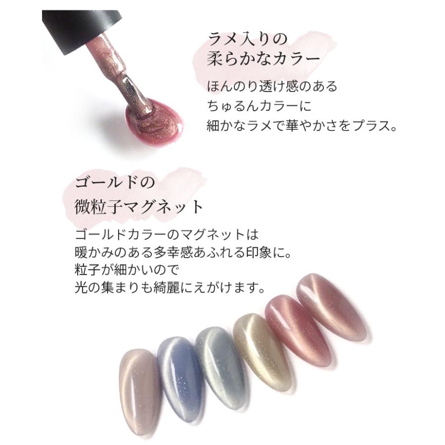 フェアリーマグネットジェル 【6色セット】 ネコジェルモア ラメ