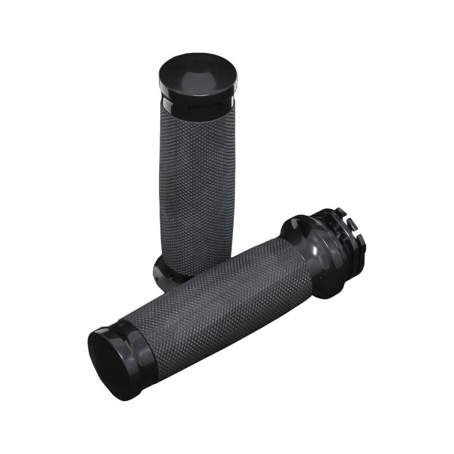 Harley-Davidson グリップセット /ブラック 2個入り Harley Davidson カンツァータイプグリップ ブラック : ネオ