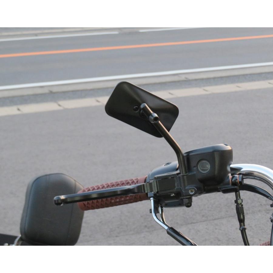 Harley Davidson ショートステムスクエアミラー ブラック : ネオ Harley Davidson ショートステムスクエアミラー ブラック : ネオ