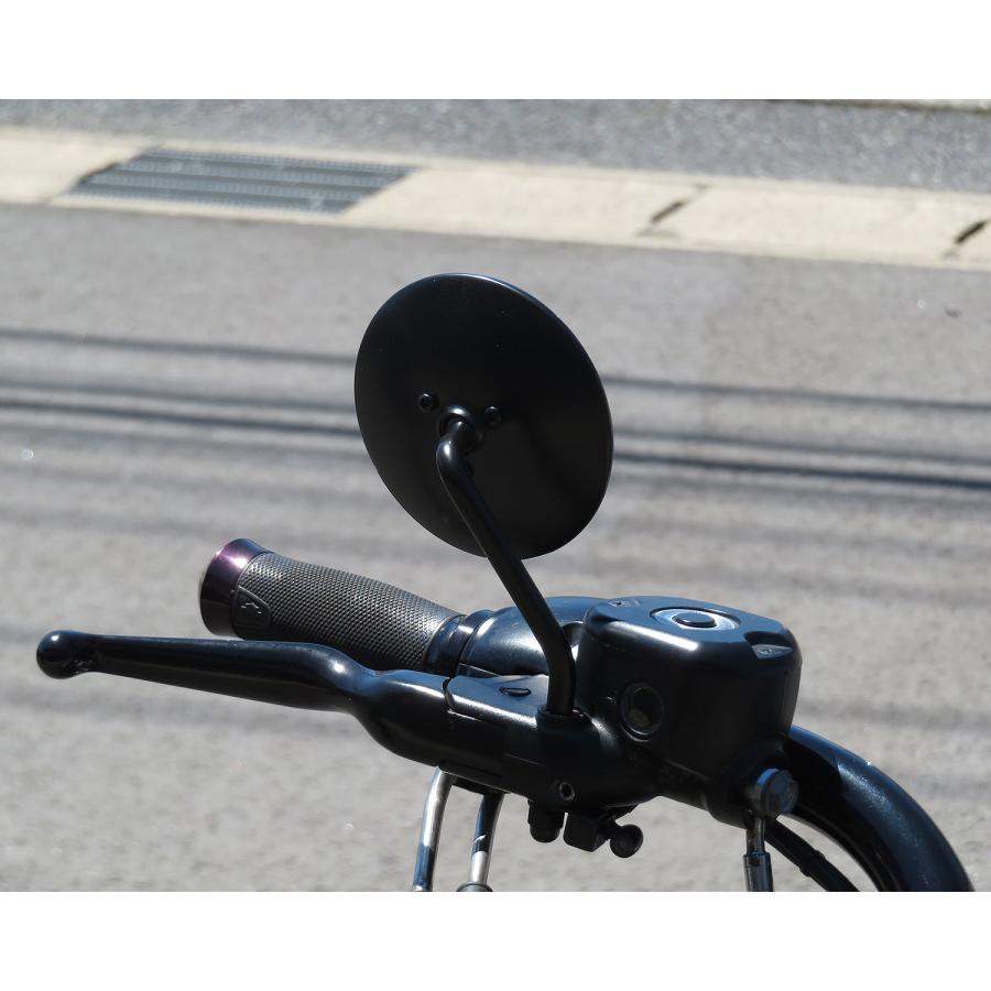 Harley Davidson OEMステムタイプ4inラウンドミラー ブラック 右