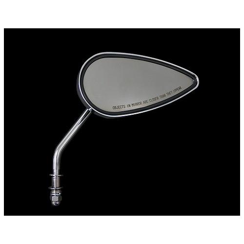 Harley Davidson ステムタイプ ティアドロップミラー クローム 右