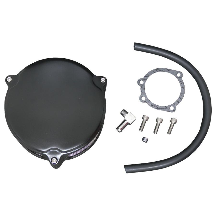 Harley Davidson CVキャブ用 オープンタイプエアクリーナー ブラック