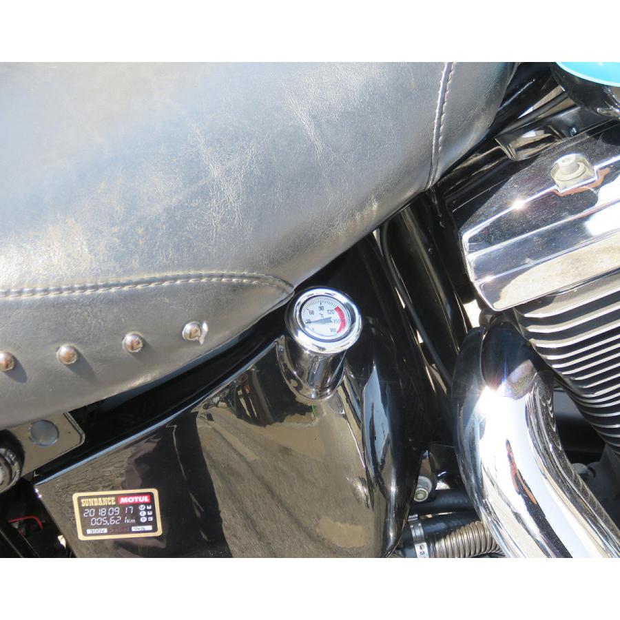 Harley Davidson 摂氏タイプ ショートサイズ 油温計付オイルタンク