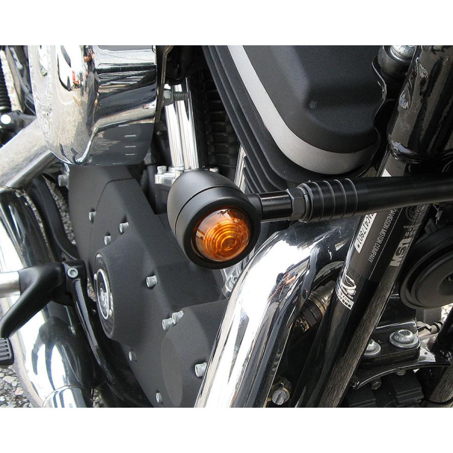 高質 Harley Davidson ブラック バルブタイプ ミニバレットウインカー パーツ