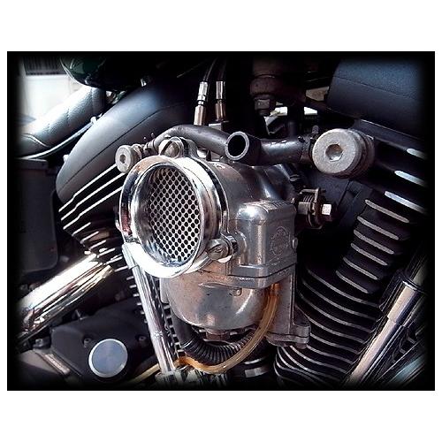 Harley Davidson 山本式ファンネル S＆S Eキャブ用 超短 黒 : ネオ 
