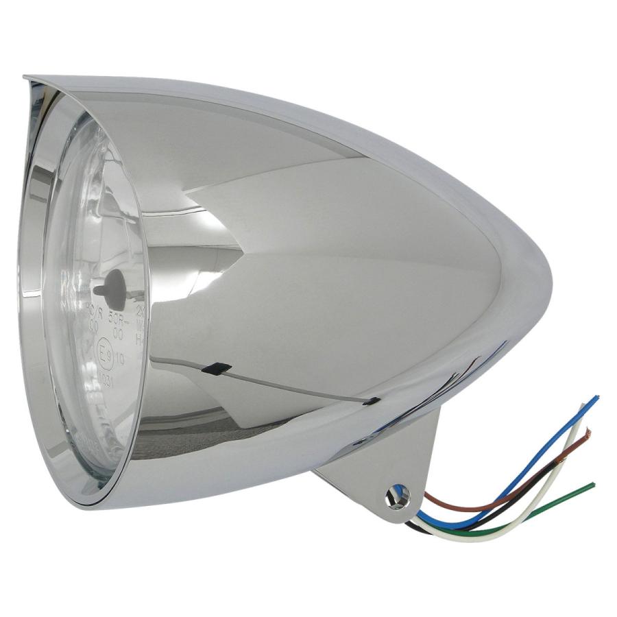 5-3/4 in バイザー付きバレットヘッドライト改ハーレー Amazon | クロムビレット カスタムヘッドライト 5-3/4インチ