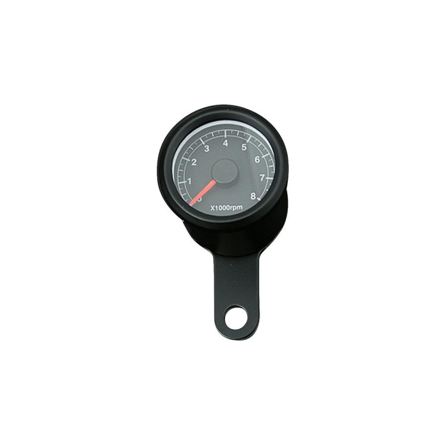 ４８ｍｍ　アジャスタブルタコメーター　ブラック　黒盤　橙光