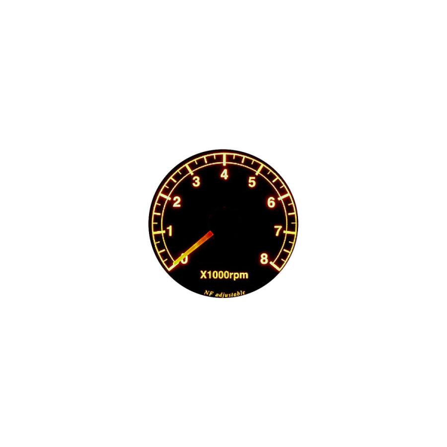 ４８ｍｍ　アジャスタブルタコメーター　ブラック　黒盤　橙光_3