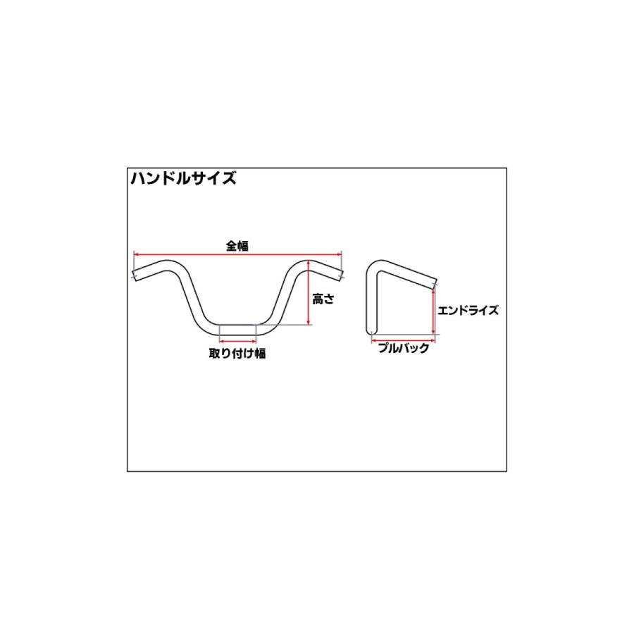最高のヘコミ無し ミニエイプハンドルバー ミディアム ブラック