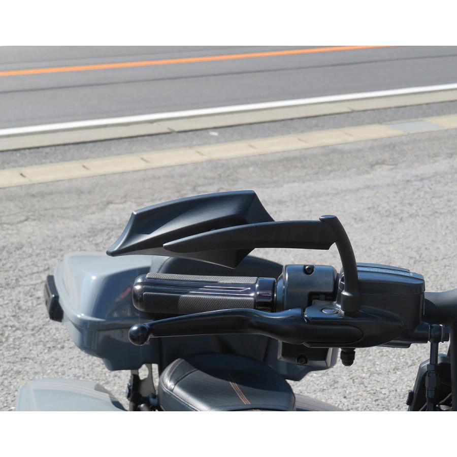 ネオファクトリー　アングラーミラー　ブラック Harley Davidson アングラー ミラーセット ブラック : ネオ