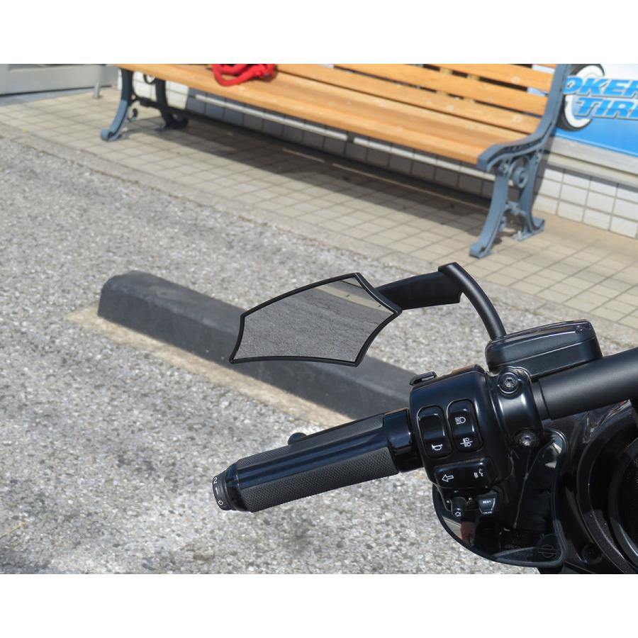 ネオファクトリー　アングラーミラー　ブラック Harley Davidson アングラー ミラーセット ブラック : ネオ