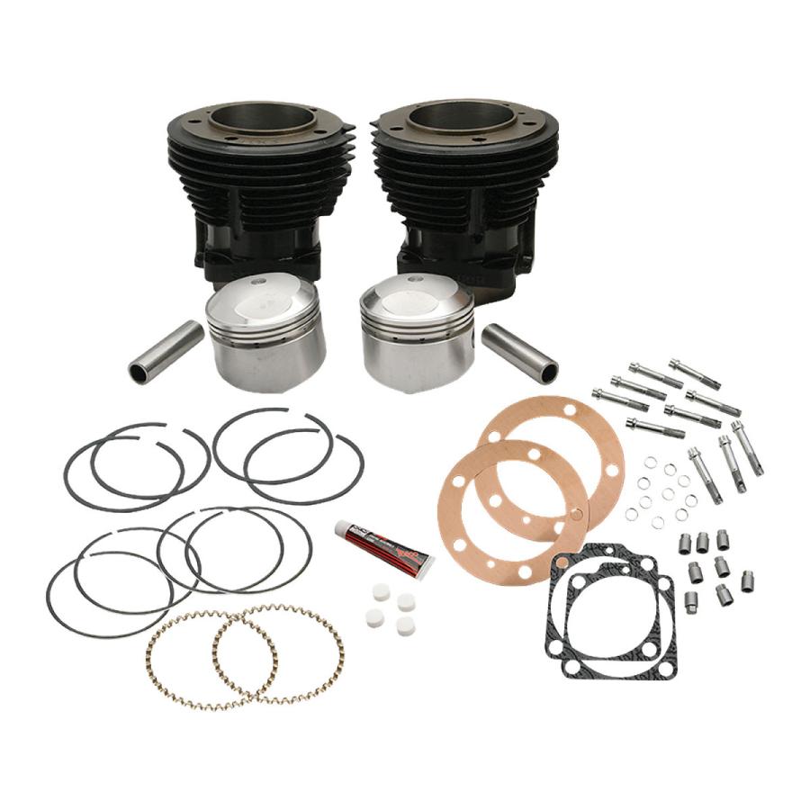 Harley Davidson - Ｓ＆Ｓ ３−５／８” 円筒＆弁一揃いの道具 ９３ＨＣ 黒いこと 車、バイク、自転車-エンジン関連パーツ