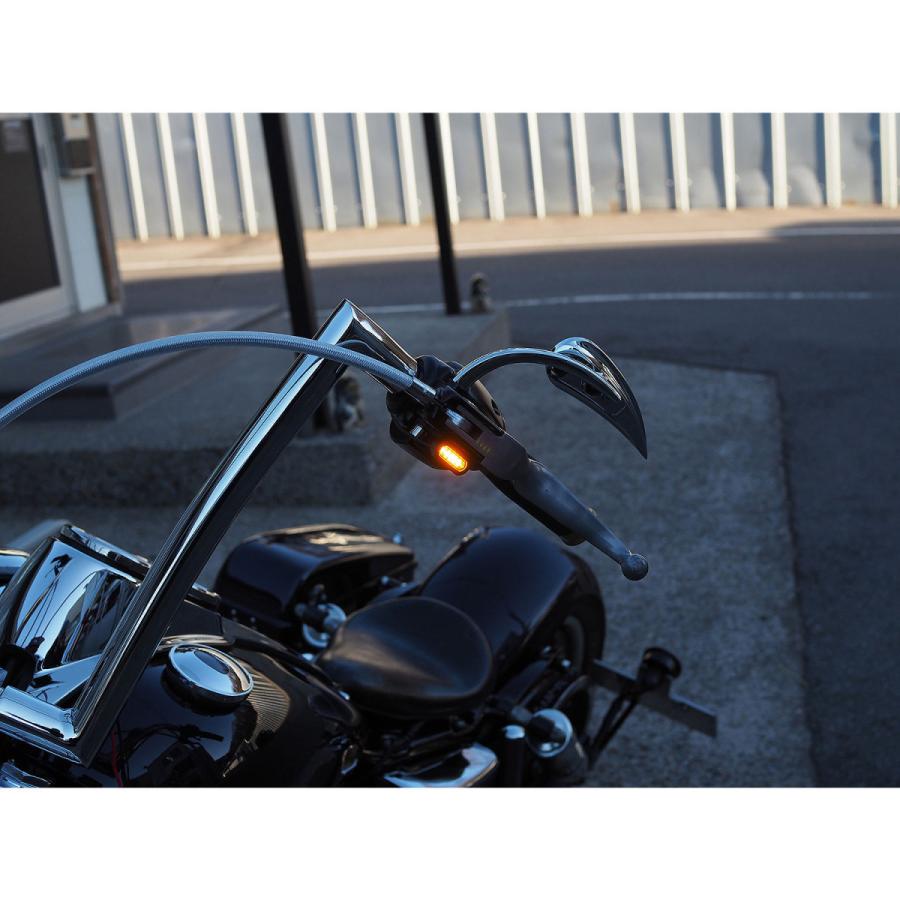 Harley Davidson ハンドルLEDウインカーオレンジ クローム