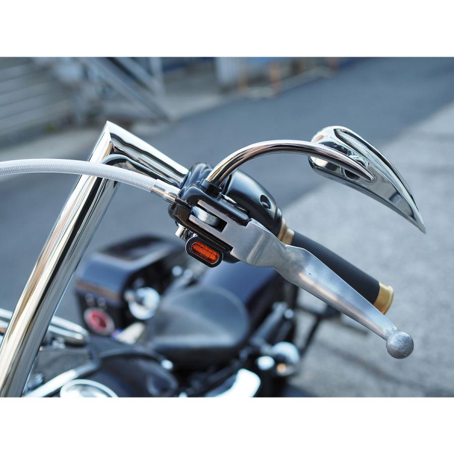 ネオファクトリー ハンドルLEDウインカーオレンジ ブラック 油圧