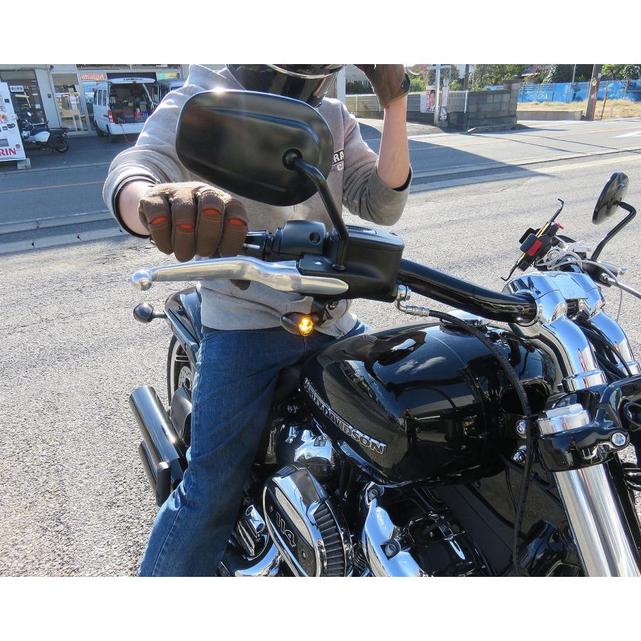 Harley Davidson マイクロバレットLEDウインカーセット クローム 