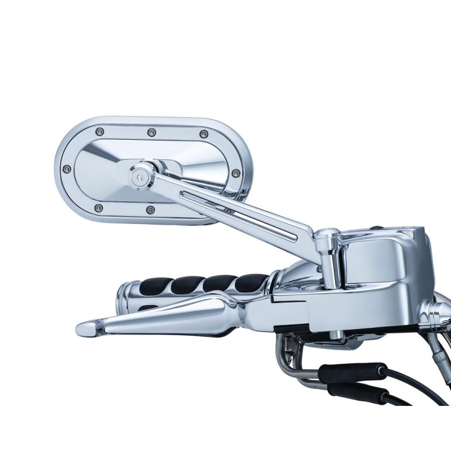 クリアキンミラー クリアキン ヘビーインダストリー・ミラー ブラック |ハーレーパーツ