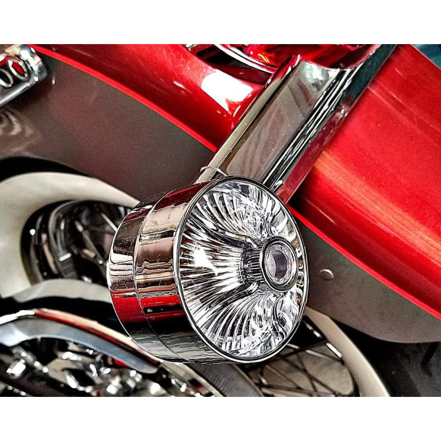 Harley Davidson ビッグタービンレンズセットクリアー クローム