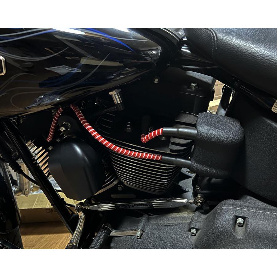 Harley Davidson R＆U レプリカケーブルラップ 赤×白 91694