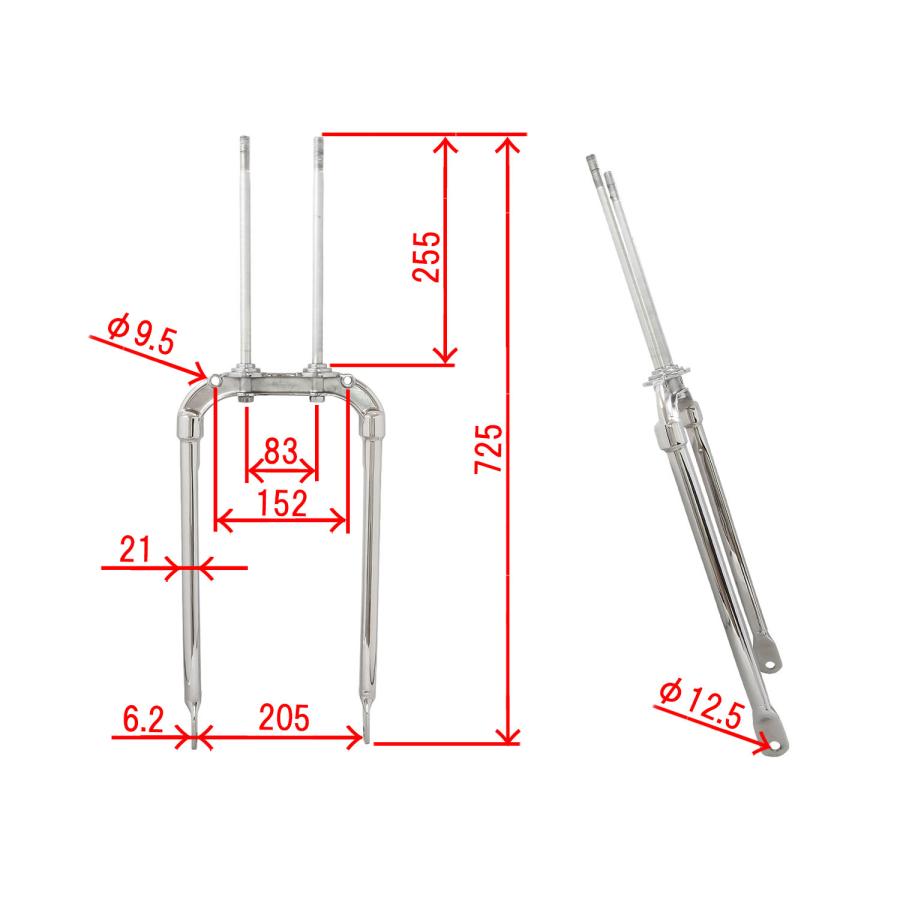 Harley Davidson 74スプリンガーフォーク用フロントレッグ